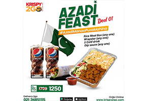 Krispy2Go! Azadi Feast Deal 1 For Rs.1250