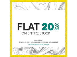 CAT Footwear On 14th August Give FLAT 20% Off On Entire Stock
