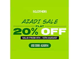Sclothers Offers Azaadi Sale FLAT 20% off