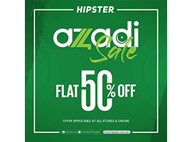 Azaadi Sale By Hipster Get FLAT 50% OFF