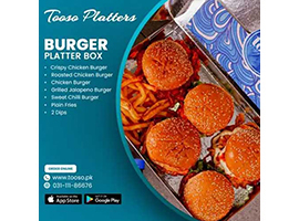 Toosa Offers Deal Burger Platter Box For Rs.3570/- +tax