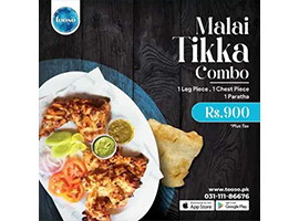 Toosa Offers Malai Tikka Combo For Rs.900/- +tax