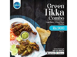 Toosa Offers Green Tikka Combo For Rs.900/- +tax