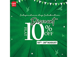 Get 10% FLAT Discount On Azaadi Sale By Miniso