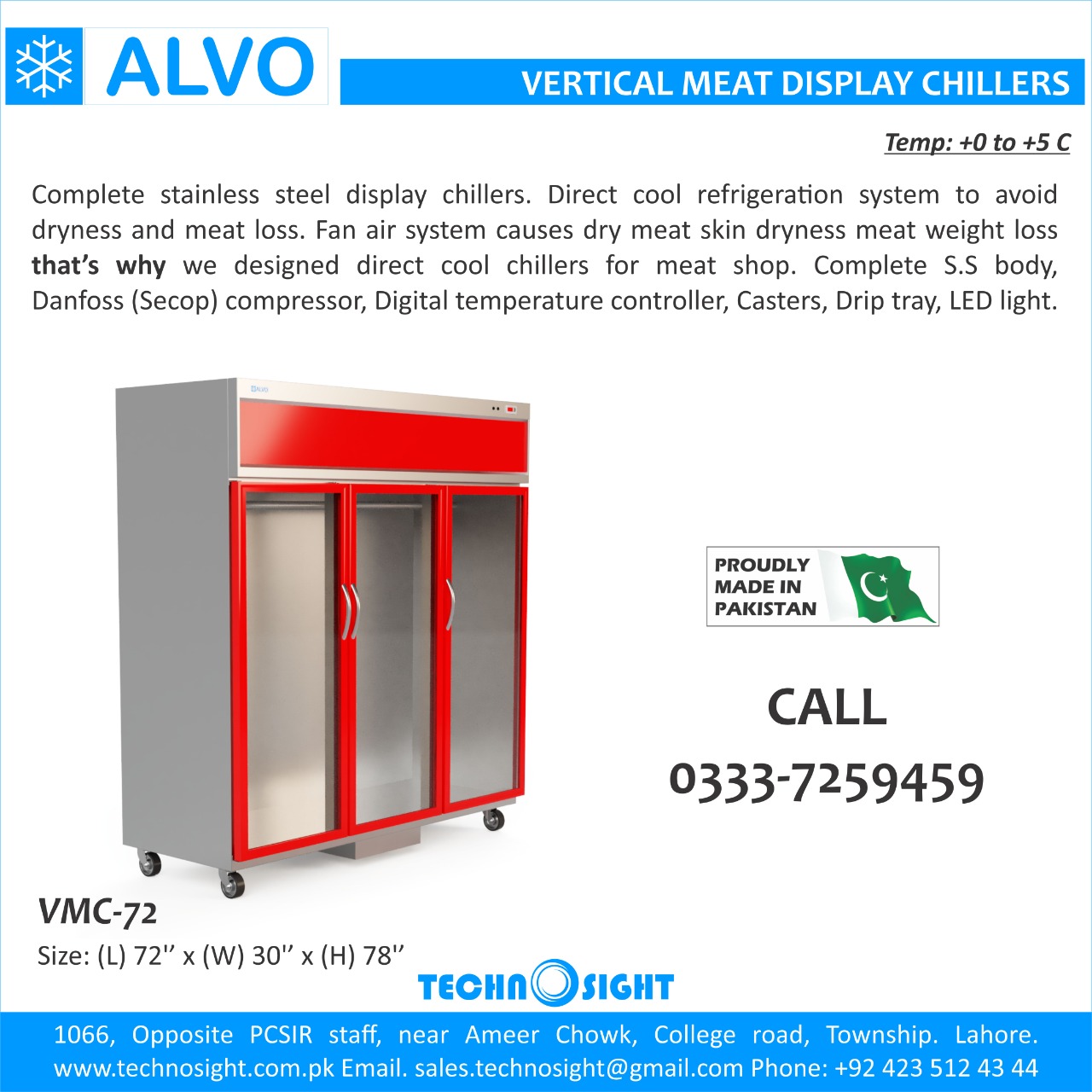 Meat Chiller for Meat Shops in Pakistan#Meat Display Chiller