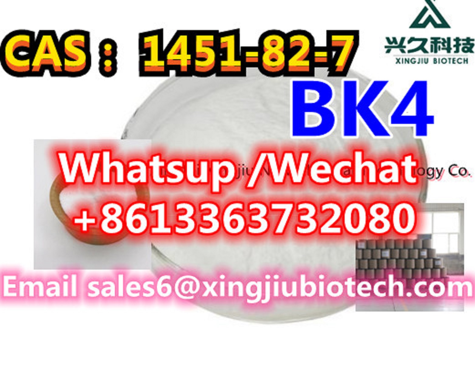 Made in China Factory 2-bromo-4-methylpropiophenone BK4 CAS： 1451-82-7