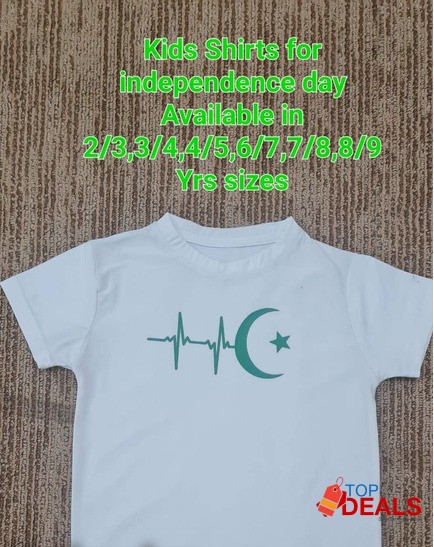 Soft Polyester Viscos Kids Shirt For Independence Day