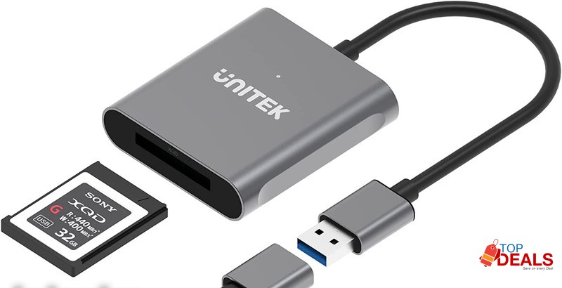 UNITEK XQD Card Reader, Unitek USB3.1 Gen1 Type A to XQD, Portable Alu