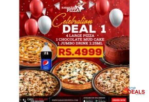 Rs 4999 kababjees pizza celebration deal 1 for rs.4999 for food - pizza