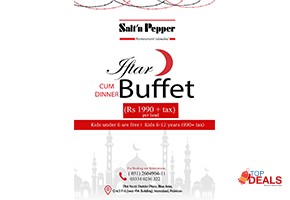 Rs 1990 salt 'n pepper iftar buffet dinner with 20 plus dishes just rs.1990 for hospitality - restaurants