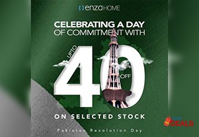 Upto 40% enza home pakistan resolution day sale upto 40% off for home decor - furniture