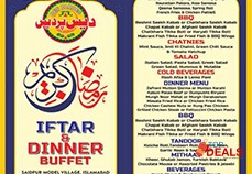 Rs 2700 des pardes saidpur village ramadan iftar & sehr dinner buffet for hospitality - restaurants