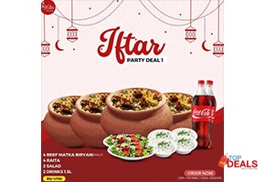 Rs 4700 red oven iftar party deal 1 for rs.4700 for food - burger