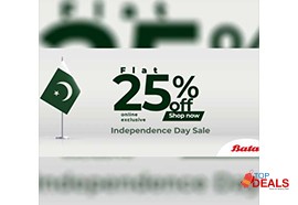 Flat 25%  bata offering independence day sale flat 25% off for shoes - women