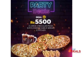 Rs 5500 pizza one party deal 1 for rs.5500/- for food - burger