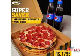 Rs 1795 yellow taxi pizza co.super saver deal 2 for rs.1795/- for food - pizza