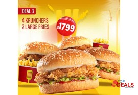 Rs 1799 burger lab offering cricket combo 3 for rs.1799/- for food - burger