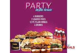 Rs 4499 hob - house of burgers party in the house deal for rs.4499/- for food - burger