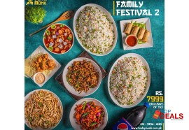 Rs 7999 funky monk family festival deal 2 for rs.7999/- for food - asian, pakistani