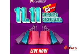 Upto 60% audionic 11.11 sale up to 60% off for electronic - laptop / computer