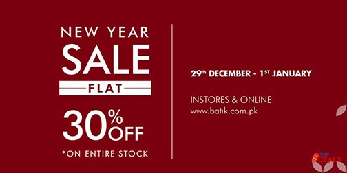 Batik New Year Sale Flat 30% Off 