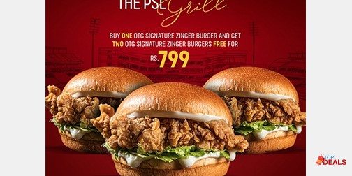 ON THE GRILL Get Two OTG Signature Zinger Burgers Free 