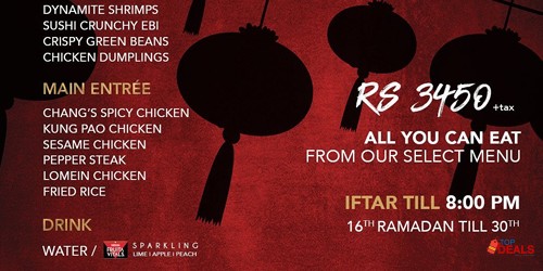 P.F. Chang's Pakistan All You Can Eat For Rs.3450 