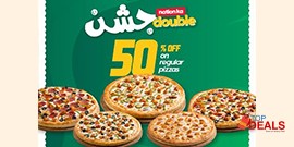 Pizza Nation 50% off on Regular Pizza 