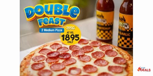 Yellow Taxi Pizza Co. Double Feast Deal 1 For Rs.1895 