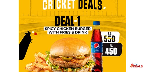 Clucky's! Crunchy Cricket Deal 1 For Rs.450 