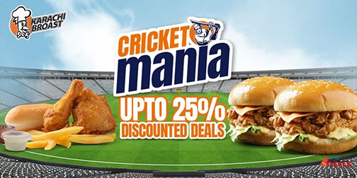 Karachi Broast! Cricket Mania - Upto 25% Discounted Deals 