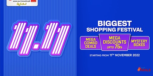 Surmawala! Biggest 11.11 Shopping Sale Upto 75% Discounts 