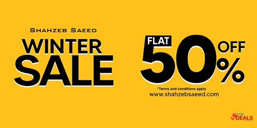 Shahzeb Saeed Winter Sale Flat 50% Off 