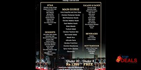 Kababjees Iftar Dinner Buffet For Kids For Rs.1399 