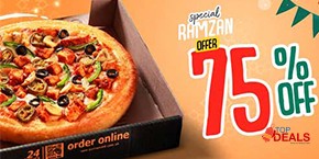 Pizza Point 75% off on all Pizzas 