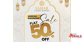 Samar Furnishers FLAT 50% off on All Furniture 