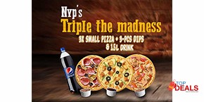 The New York Pizza Triple The Madness Deal 1 For Rs.1399 