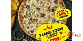 Day Night Pizza! Enjoy 60% Discount On Deal 12 For Rs.1799/- 