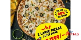 Day Night Pizza! Enjoy 60% Discount On Deal 9 For Rs.1299/- 