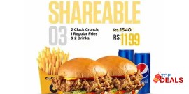 Clucky's Shareable Deal 3 For Rs.1199/- 