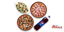 Pizza Plus Pakistan 2x Reg Pizza, 1x Chicken Pasta, 1x Drink 1 Ltr YUM! Plus Deal For Rs.1600/- 