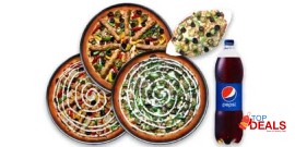Pizza Plus Pakistan 3x Large Pizza, 1x Chicken Pasta, 1x Drink 1.5 Ltr Premium Plus Deal For Rs.3200/- 