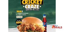 Burger O'Clock Cricket Craze Deal 1 For Rs.699/- 