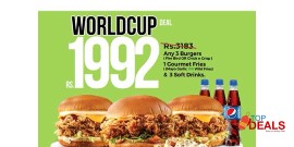 Burger O'Clock World Cup Deal for Rs.Rs.1992/- 