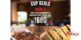 Sizzlerz Cafe & Grill World Cup Deal 2 For Rs.1690/- +Tax 