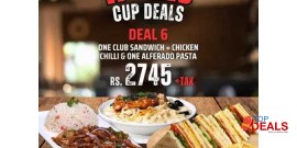 Sizzlerz Cafe & Grill World Cup Deal 6 For Rs.2745/- +Tax 